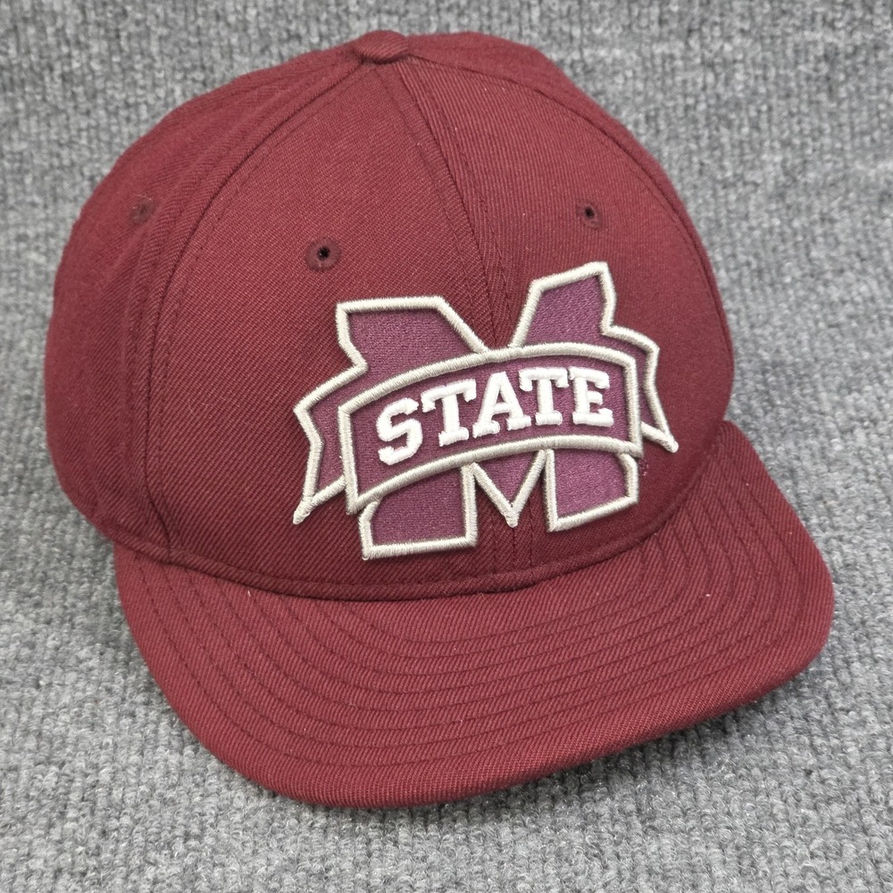 Mississippi State Bulldogs Hat Cap Fitted Mens 7 3/4 Red NCAA Football New‎ Era